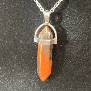 Mahogany Jasper Double Point Necklace - #1